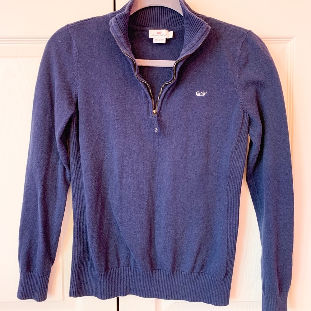 Vineyard Vines Quarter Zip in Navy Blue
